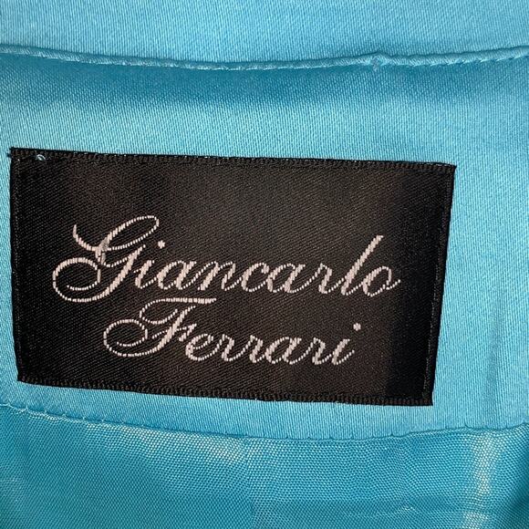 Giancarlo Ferrari vintage blue and white blazer suit jacket size 8 - Picture 3 of 5